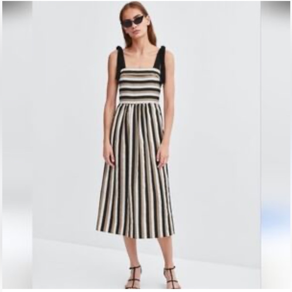 NWOT Zara TRF Collection Striped Midi Dress - Picture 3 of 12